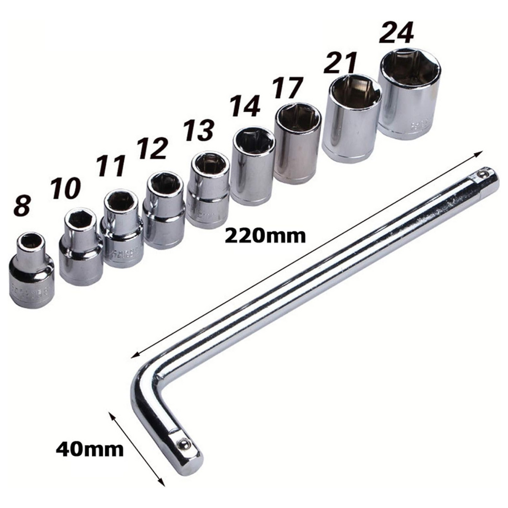 Llave Inglesa con 10 juegos de dados