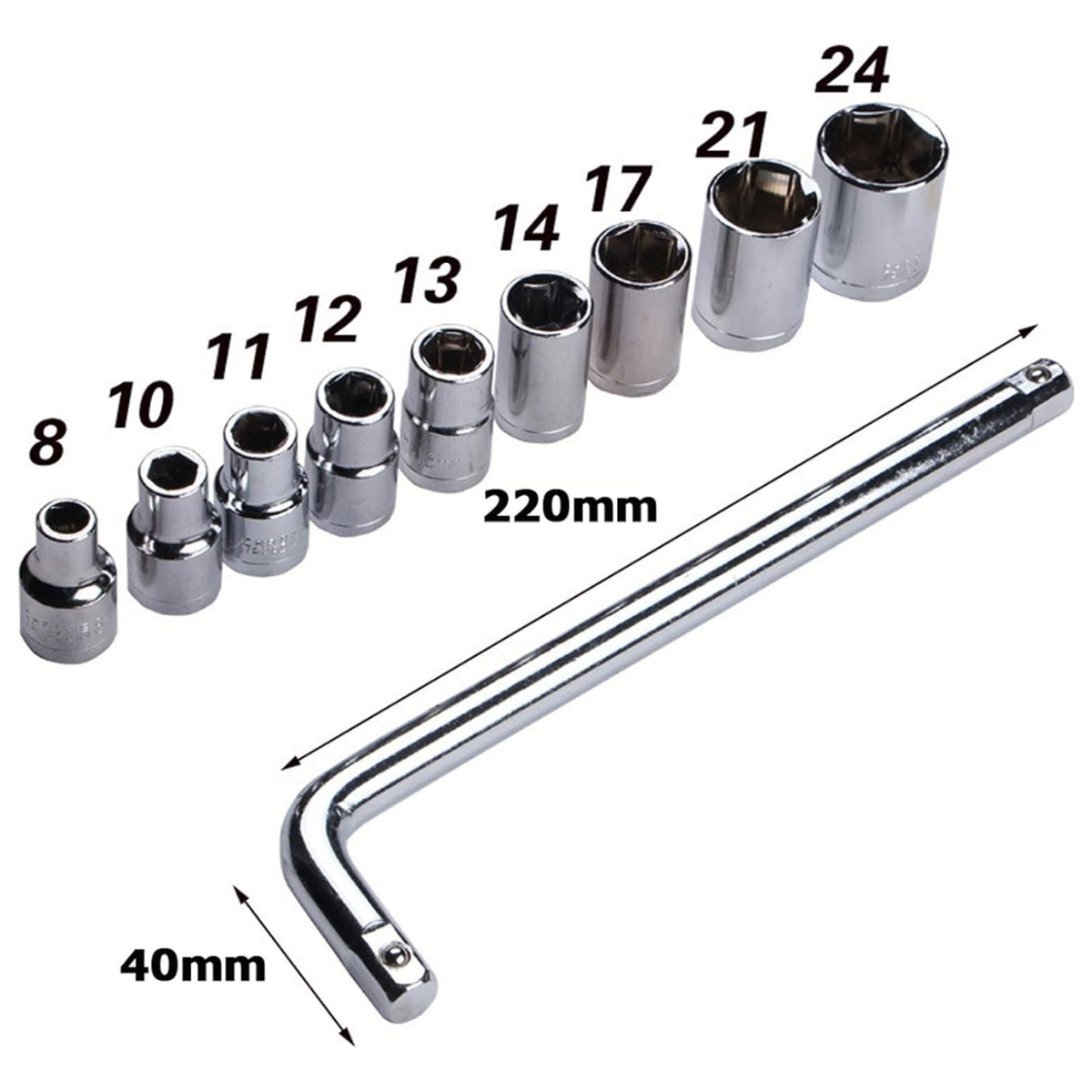 Llave Inglesa con 10 juegos de dados