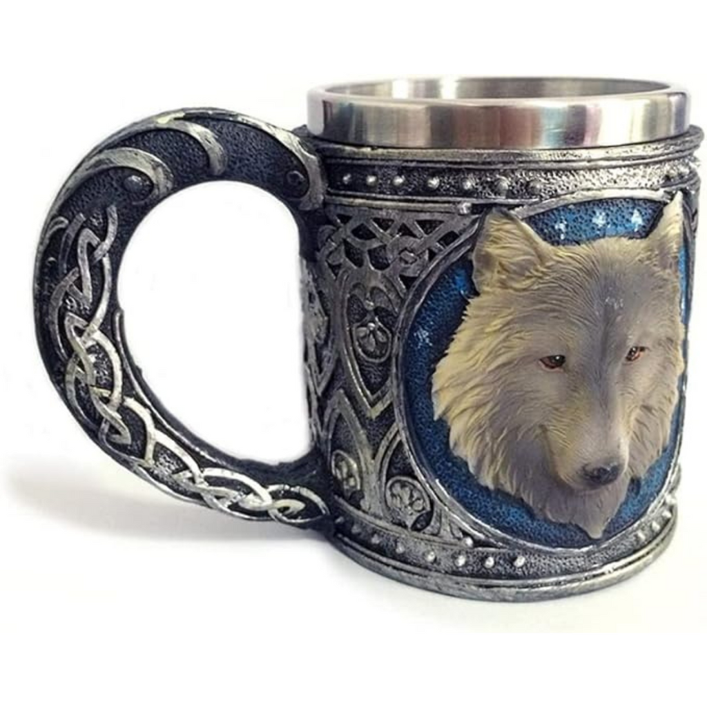 Jarra Medieval Lobo Plateado